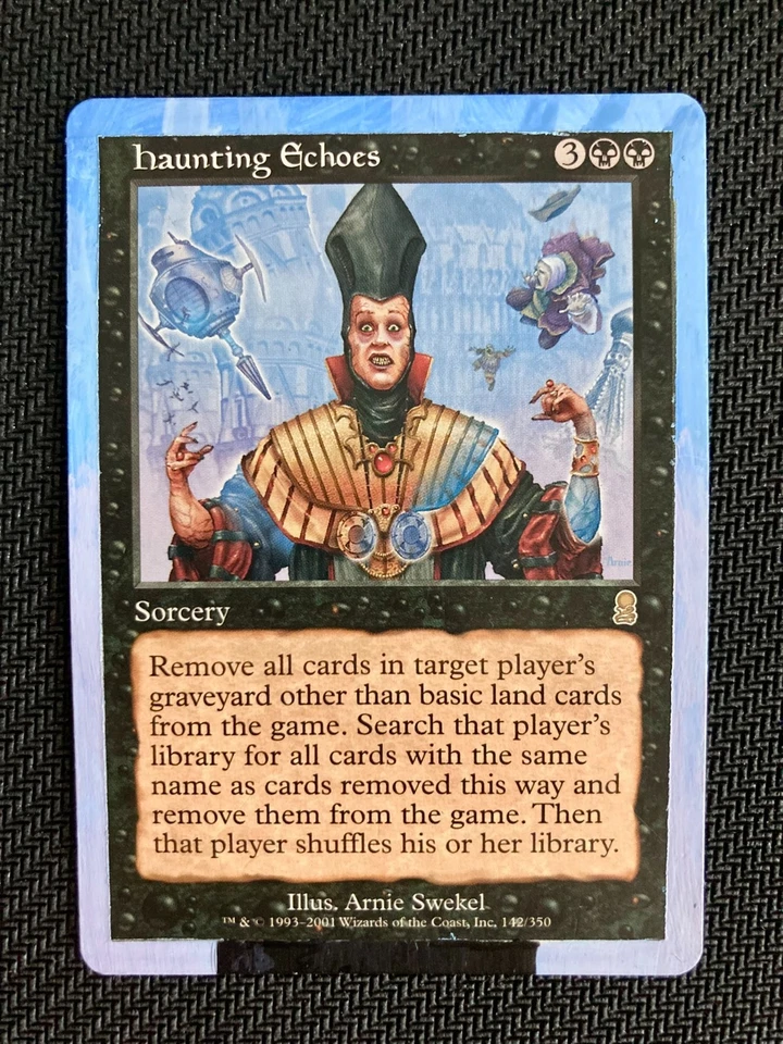 Haunting Echoes (Odyssey) ALTERED in floating border style, hand painted! - Image 1 of 1