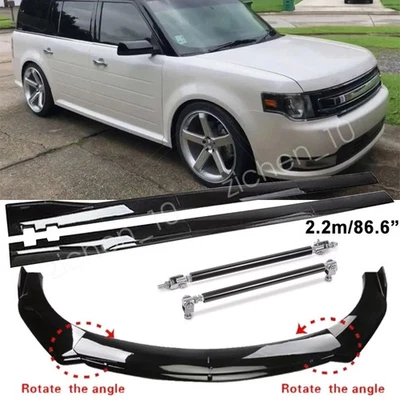 Strut Rod/ Front Bumper Lip Spoiler Splitter/ Side Skirt For Ford Flex 2009-2019 - Imagem 1 de 4