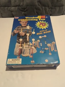 My Kids International Wooden Connecting Fun Set 70 Piece Wood Building Toys -new - Picture 1 of 2