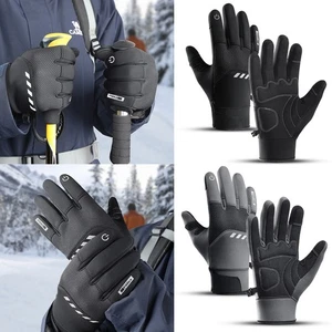 Guantes de ciclismo de motocicleta invierno impermeables esquí pantalla táctil polar guantes cálidos - Imagen 1 de 13