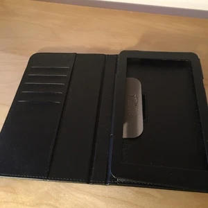 Black Tablet 7 Inch Case , Flip Card Holder Organiser Notebook Work, New Unused  - Picture 1 of 14