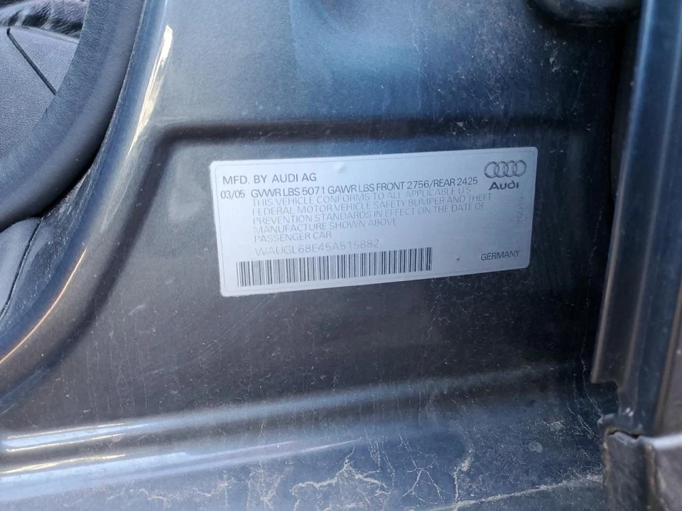 Engine ECM Electronic Control Module From VIN 400001 Fits 05 AUDI S4 1102741 - Image 1 of 3