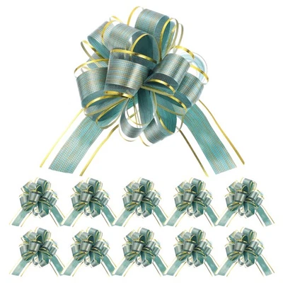 12Pcs Pull Bows for Gift Wrapping, 6 in Dark Green Party Wedding Gift Bow Foto 1 de 4
