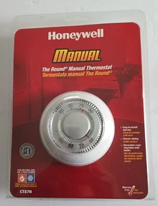 Termostato vintage Honeyweii manual redondo blanco calor y frío CT87N nuevo - Imagen 1 de 6