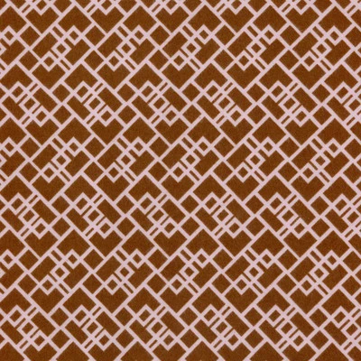  RJR BAOBAB FLANNEL #0403-02  QUILT FABRIC Pink & Brown Geometric  BTY - Image 1 of 2