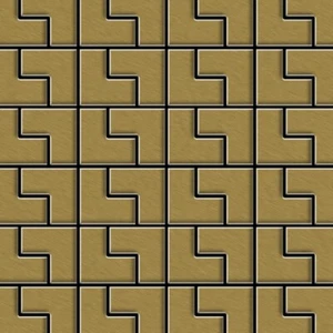 Mosaico azulejo macizo metal titanio cepillado oro 1,6 mm fuerte Kink-Ti-GB - Imagen 1 de 6