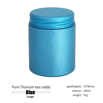 Titanium Tea Box Tea Storage Sealed Container Rainbow Color Round Kitchen Can - Image 1 of 4