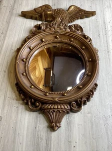 Vintage SYROCO INC Gold eagle 60s Hanging Wall Mirror 16"x10" Model 4410 - Picture 1 of 14