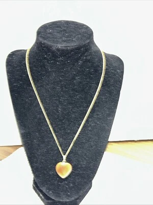 Collar colgante corazón rojo cornalina dorado joyería para niñas mujeres regalo de San Valentín Foto 1 de 4