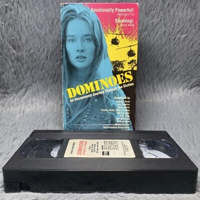 Dominoes VHS Tape 1988 An Uncensored Journey Through the Sixties Music Home Film - Image 1 of 4