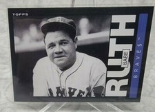 Babe Ruth 2021 Topps Throwback Thursday 1985 Football Design #85 BRAVES SP /1894