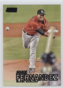 2016 Topps Stadium Club Black Foil Jose Fernandez #200
