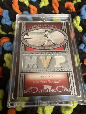 Mickey Mantle 2007 Topps Sterling Game Used Triple Relic 4/10 New York Yankees - Image 1 of 2