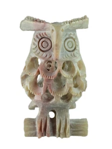 Owl Figurine - Steatite Stone - 5.8 cm - Handmade Craft - India - 3096 - Picture 1 of 6