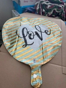 Anagram Love Striped Heart Shape Foil Balloon New!!!! - Picture 1 of 1