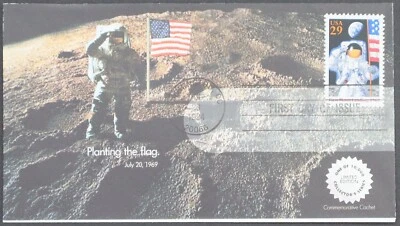 U.S. Used #2841 29c Moon Landing HE Harris First Day Cover. Pristine! - Image 1 of 2