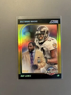 2024 Score Football RAY LEWIS Gold Zone #14/50 Men Of Canton Baltimore Ravens  - Image 1 of 4