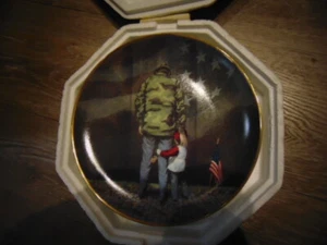 The Vietnam Veterans Memorial Franklin Mint Collector Plate SHARING THE MEMORY - Picture 1 of 2