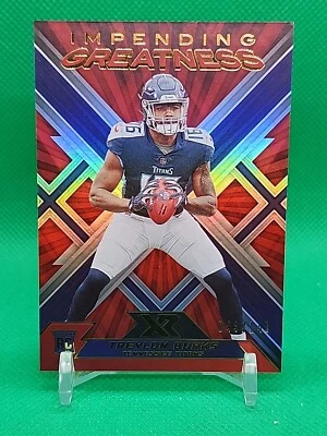 2022 XR FOOTBALL- IMPENDING GREATNESS- TREYLON BURKS- ROOKIE- 043/149- TITANS - Image 1 of 4