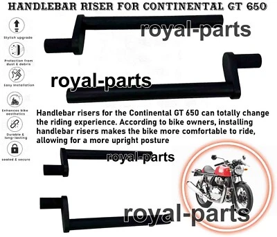 "ELEVADOR DE MANILLAR, NEGRO" APTO PARA ROYAL ENFIELD CONTINENTAL GT 650 Foto 1 de 4