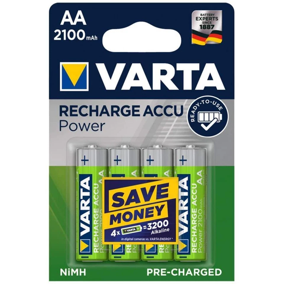 [Ref:56706101404] VARTA Blister de 4 Piles NiMH "Rechargeable Accu", Mignon - Photo 1/1