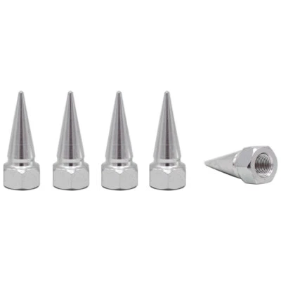 5 Piece You.S Valve Caps Tire Valves Spike IN Silver for Car Truck Motorcycle - Image 1 of 2