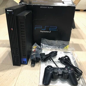 PlayStation 2 Midnight Black SCPH-50000NB [Discontinued by manufacturer] Japan - Picture 1 of 6