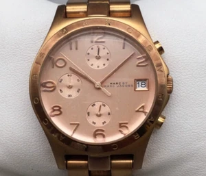 Marc By Marc Jacobs Henry Chronograph Watch Men 38mm Date New Battery 6.25" - Picture 1 of 15