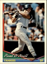 1994 Topps New York Yankees Baseball Card #546 Paul O'Neill