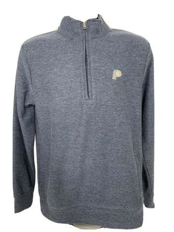 Indiana Pacers Quarter Zip Sweater Embroidered Blue With Pockets NBA Men’s Small Cover