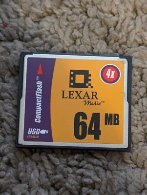Lexar 64MB Compact Flash 4x Speed Memory Card - WORKS - Image 1 of 4