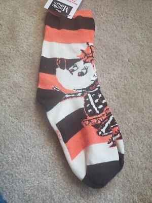 Minnie Mouse Skeleton Black, White, And OrangeHalloween Socks New With Tags! - Image 1 of 4