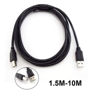 Universal Printer Cable Cord USB Male Type A to B For Label Printer 1.5/3/5/10M - Picture 1 of 7