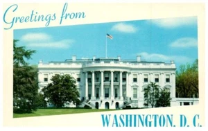 Vintage unbestellte Postkarte Grüße aus Washington DC Das Weiße Haus - Bild 1 von 2