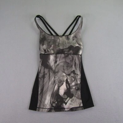 露西衬衫女式超小号黑色灰色无袖背心运动锻炼 ^ — 第 1/4 张图片