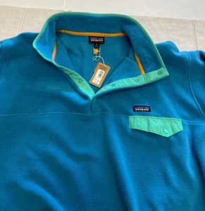 $120 Patagonia Synchilla Snap-T Pullover Top Nuevo con Etiquetas Ligero Para Hombre Azul - Imagen 1 de 6