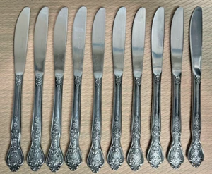 Normandy Rose Floral Flatware Stainless Japan Vintage Knives Vintage Set Of 10 - Picture 1 of 8
