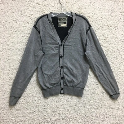 BKE пряжка свитер средний взрослый серый Slim Fit кардиган V шеи повседневный женщин M - Изображение 1 из 4