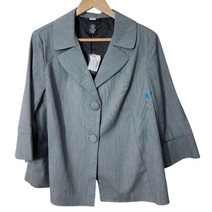 NWT Studio 1940 Womens 2 Button Blazer Plus Size 18W Business Casual Office Work - Picture 1 of 4