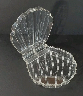 Estuche de carrete de hilo de coser vintage de ensueño carcasa transparente de plástico 28 nociones de carrete Foto 1 de 4