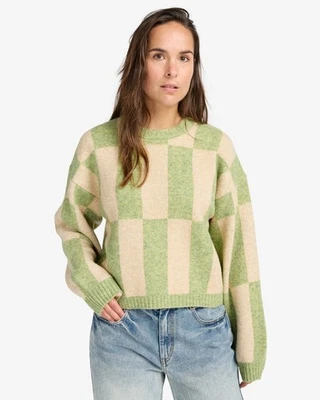 RVCA - Womens Prep Jumper - Kelly Green - Casual Long Sleeve Jumper - Image 1 of 2