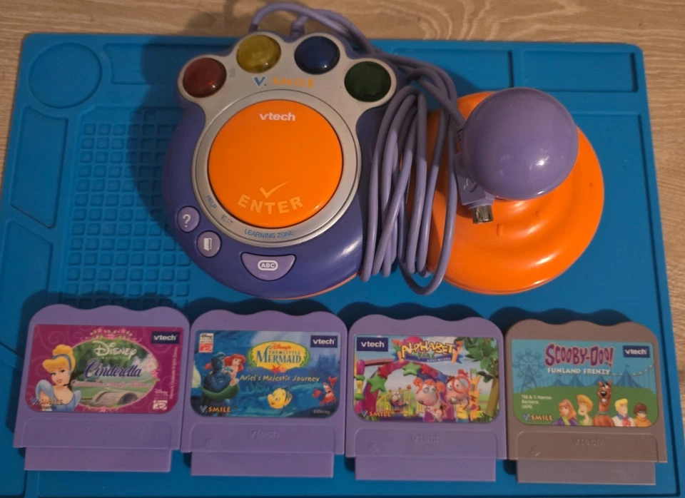 VTech VSmile Controller and 4 Games Untested Disney Scooby-Doo Alphabet Park - Image 1 of 1