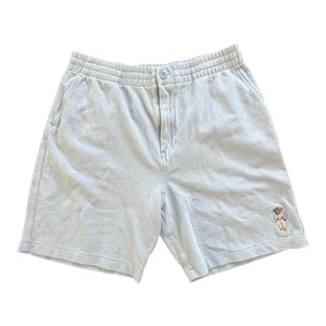 Ralph Lauren Polo Bear Cotton Shorts Girls Blue Embroidered Button Close Preppy - Picture 1 of 8