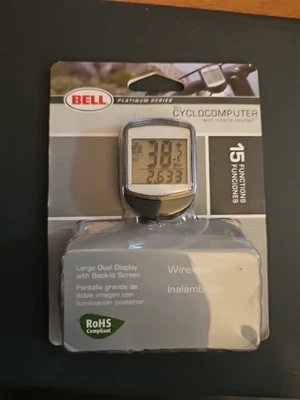 New Sealed BELL Backlit Cyclocomputer - Large Display, 15 Functions - Image 1 of 2
