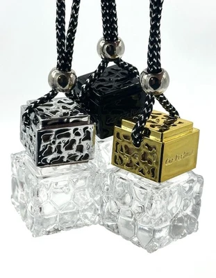 Tarro de vidrio con soporte para fragancias de coche de 3 piezas Foto 1 de 4