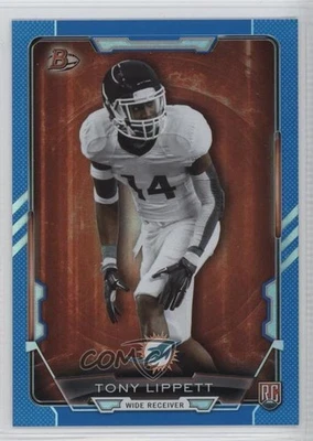 2015 Bowman Rookies Blue Rainbow Foil /499 Tony Lippett #80 RC - Image 1 of 2