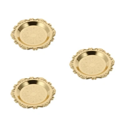  3 Count Deko Tablett Rund Tabletts Dekorativ Mittelstücke Für Den Tisch - Bild 1 von 4