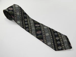 Corbata de seda ALTEA de MARSH'S CARBÓN NEGRO ROJO PUEBLO DECORACIÓN ARTÍSTICA para hombre - Imagen 1 de 2