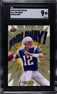 TOM BRADY - SGC 9 2009 - UPPER DECK FIRST EDITION #BA-4 BOMBS AWAY PATRIOTS - Picture 1 of 2