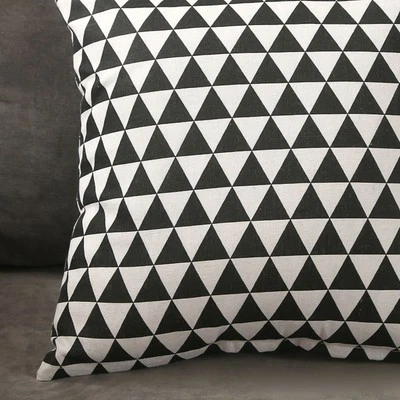Black 40x40 Home Pillow Case Sofa Cushion Accessories Linen Nordic GB - Image 1 of 4